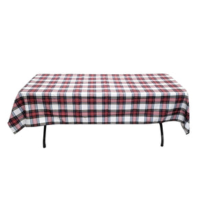 Nappe 58'' x 94'' à motif tartan (147 cm x 239 cm)