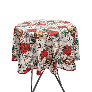 Nappe ronde 70’’ avec motifs de Noël 3 (178 cm)