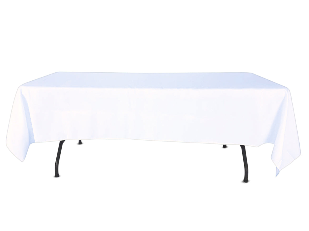 60 x 102Inch Nappe noire, nappe en tissu polyester rectangulaire pour  mariage / banquet / restaurant / fête (152x260cm)