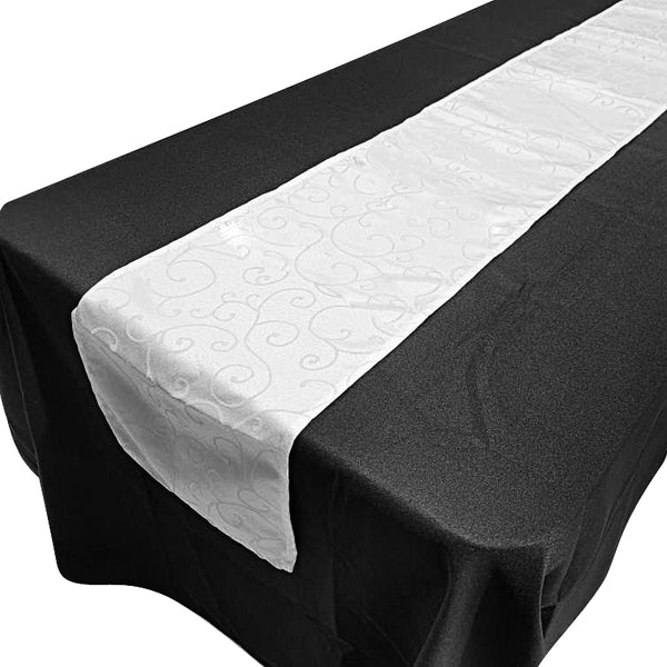 Chemin de table motif Jacquard 12'' x 108'' (31 cm x 274 cm)