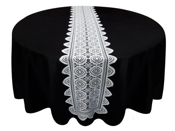 Chemin de table en dentelle 14'' x 108'' (31 cm x 274 cm)