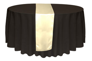 Chemin de table satiné 12'' x 108'' (31 cm x 274 cm)